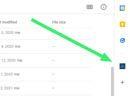 Shows where to open the Clean Drive app in Google Drive