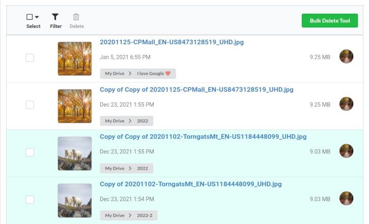 Menu to Delete Duplicate Files in Google Drive