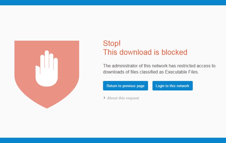 Sophos Download Blocked