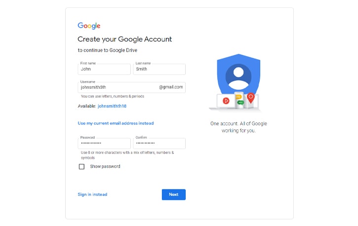 Creating Multiple Google Accounts