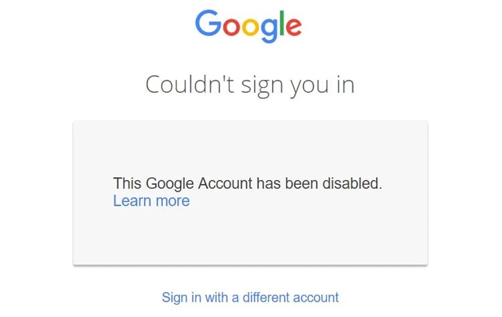 Google Account Banned