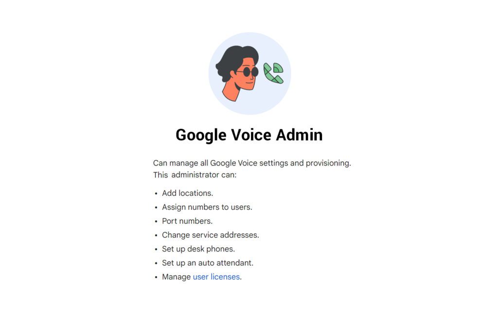 Google Voice Admin