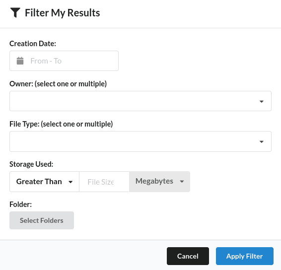 Filter your Google Drive files