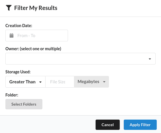 Filter your Google Folders