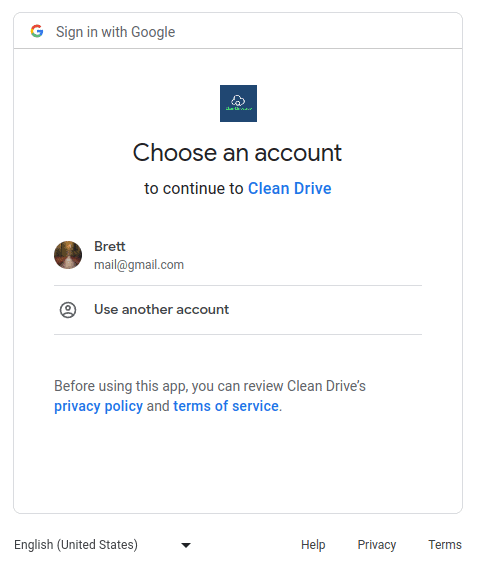 Select your Google Drive account.